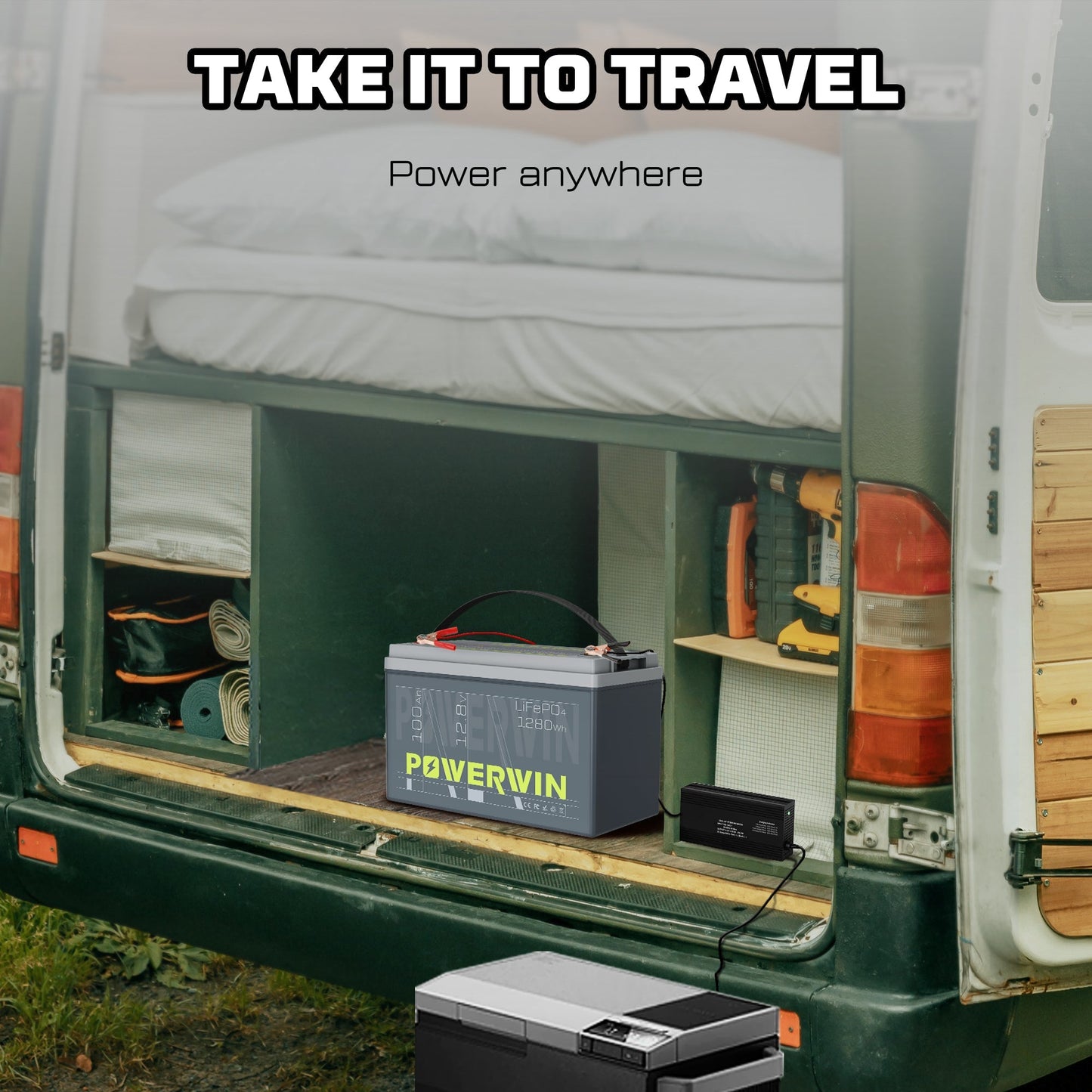 US POWERWIN BT100×8 LiFePO4 8 pack Batterries 10240Wh