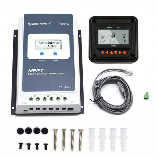 Midas 40 Amp MPPT Solar Charge Controller with MT-50