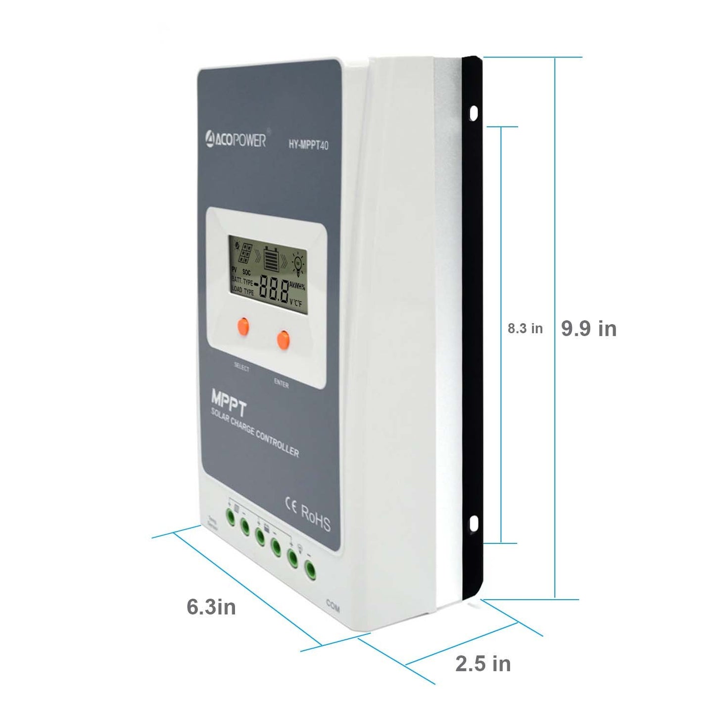 Midas 40 Amp MPPT Solar Charge Controller with MT-50