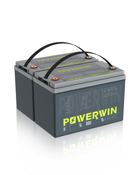 US POWERWIN BT100×2 LiFePO4 2 pack Batterries 2560Wh